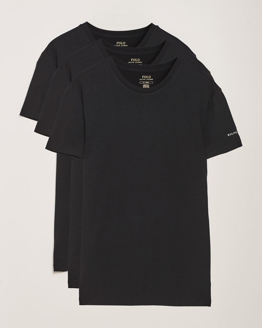 Heren | Tijdelijk seizoensaanbod | Polo Ralph Lauren | 3-Pack Crew Neck T-Shirt Black