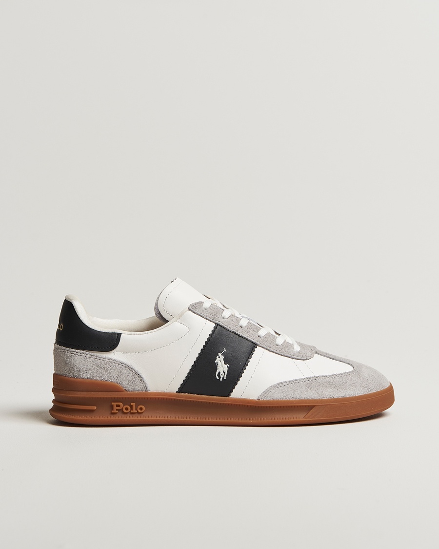 Heren | Schoenen | Polo Ralph Lauren | Aera Leather/Suede Sneaker White/Grey