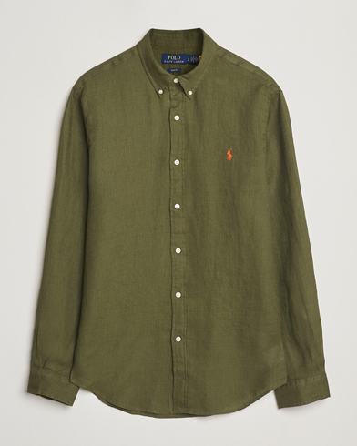 Heren | Linnen overhemden | Polo Ralph Lauren | Slim Fit Linen Shirt New Olive