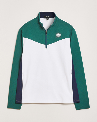 Heren | Half-zip | RLX Ralph Lauren | Double Knit Tech Half Zip Kelly Green/Ceramic White