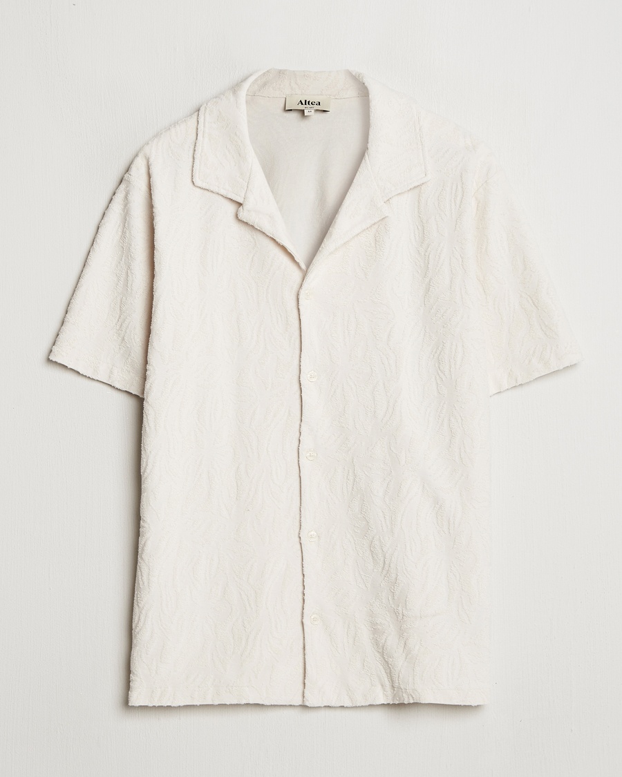 Heren | Carl's Archive 20% | Altea | Terry Jacquard Cotton Polo Off White