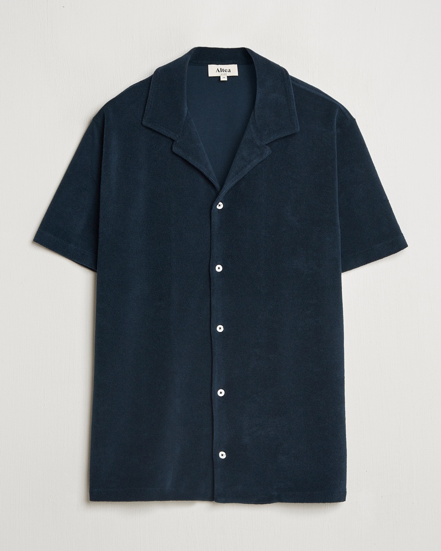 Altea Terry Bowling Shirt Navy – Bleu