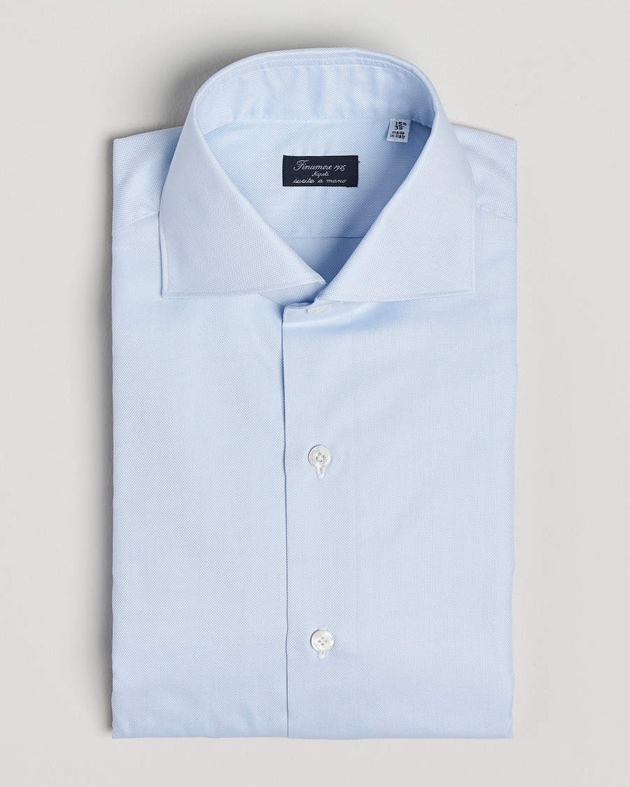 Homme | | Finamore Napoli | Milano Slim Royal Oxford Dress Shirt Light Blue
