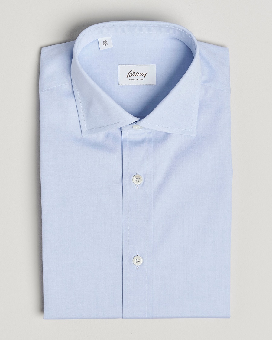 Heren | Luxury Classics | Brioni | Slim Fit Dress Shirt Light Blue