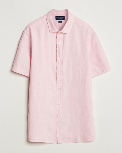 Homme | Casual | Charles Tyrwhitt | Pure Linen Short Sleeve Slim Fit Shirt Pink