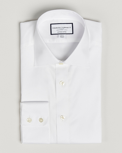 Charles Tyrwhitt Egyptian Cotton Twill Shirt White – Blanc