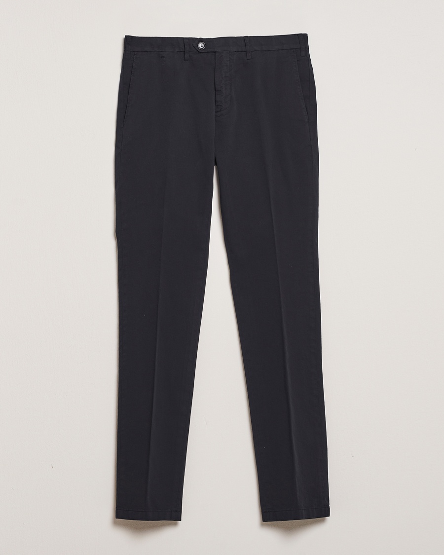Homme | Chinos | Canali | Slim Fit Cotton Stretch Chinos Navy