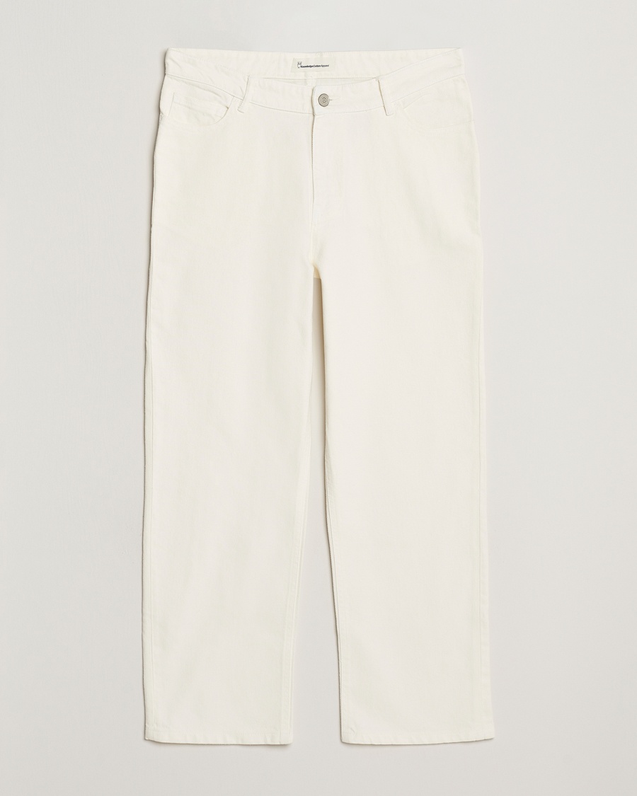 Heren | Casual broeken | KnowledgeCotton Apparel | Flint Five Pocket Twill Pants Eggret