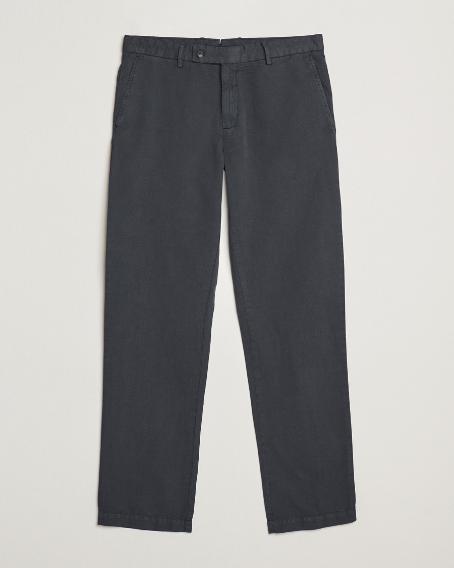 Homme | Pantalons En Lin | Sunspel | Cotton/Linen Trousers Charcoal