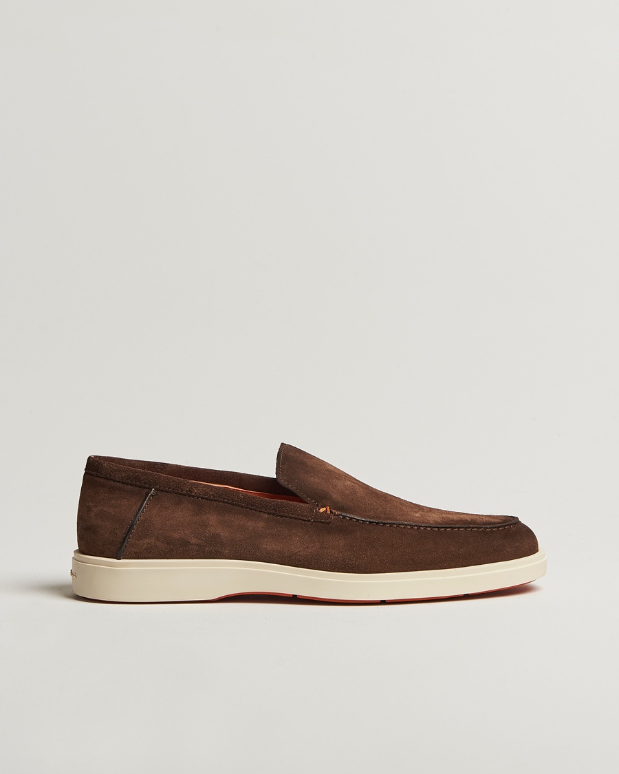 Santoni Detroit Loafer Brown Suede – Marron