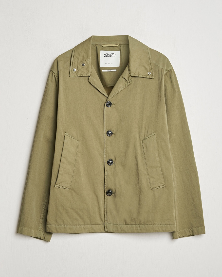 Homme | Vestes Casual | Valstar | Garment Dyed Cotton Jacket Military Green