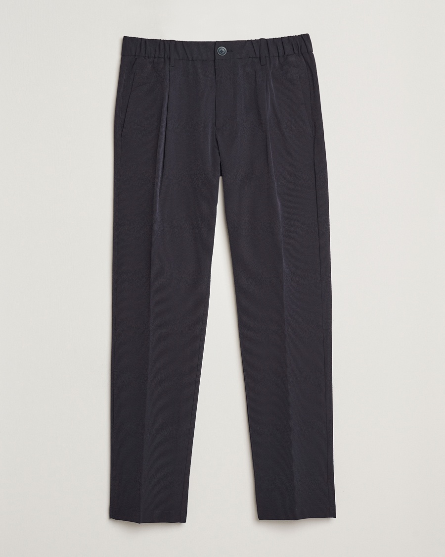 Homme | | Herno | Seersucker Drawstring Pants Navy