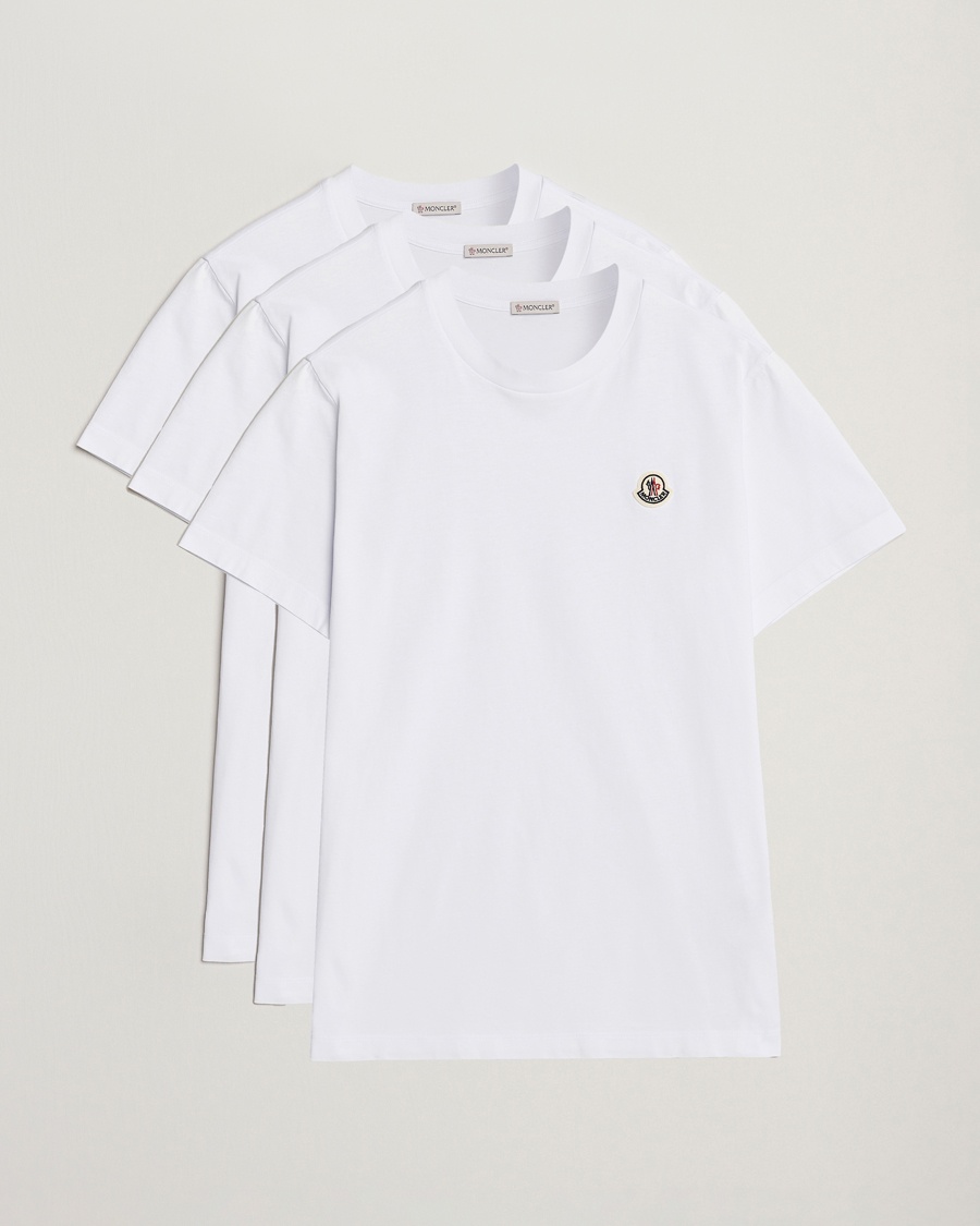 Homme | | Moncler | 3-pack Logo T-Shirts White