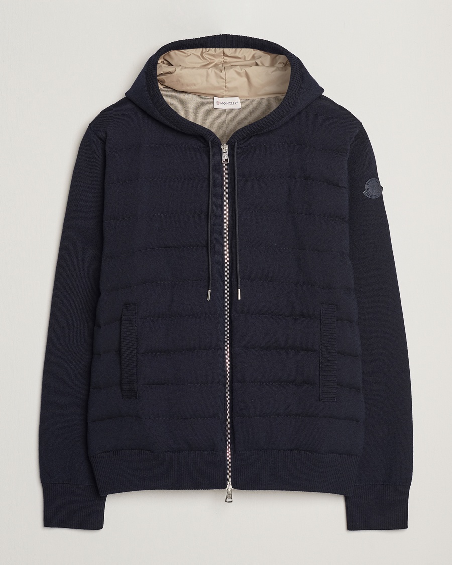 Heren | Full-zip | Moncler | Hooded Zip Cardigan Navy