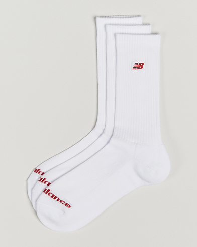 Homme | | New Balance | 3-Pack Patch Logo Socks White