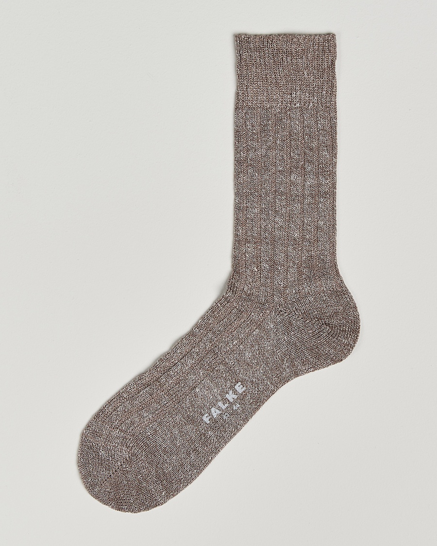 Homme | Chaussettes Quotidiennes | Falke | Bay Linen/Cotton Rib Sock Milkshake