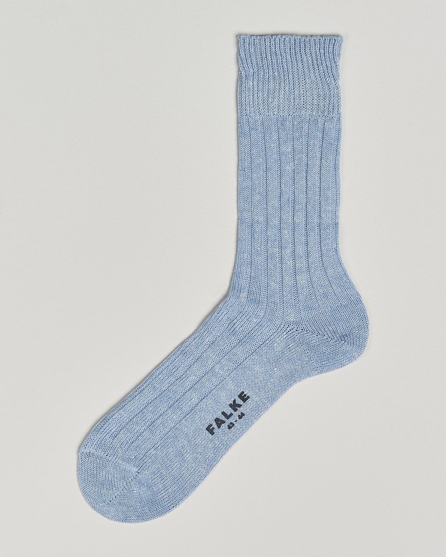 Homme | Chaussettes Quotidiennes | Falke | Bay Linen/Cotton Rib Sock Dream Blue
