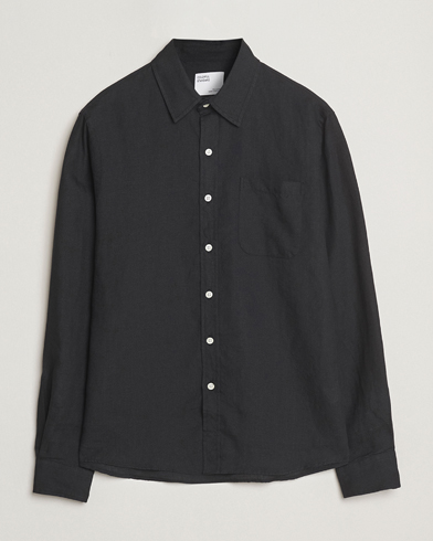Homme | Colorful Standard | Colorful Standard | Garment Dyed Linen Shirt Deep Black
