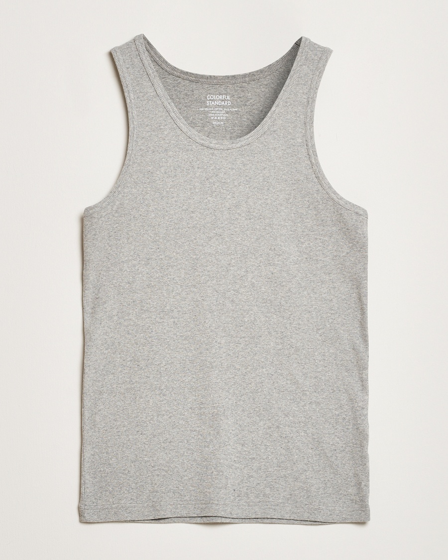 Colorful Standard Organic Rib Tank Top Heather Grey – Grijs