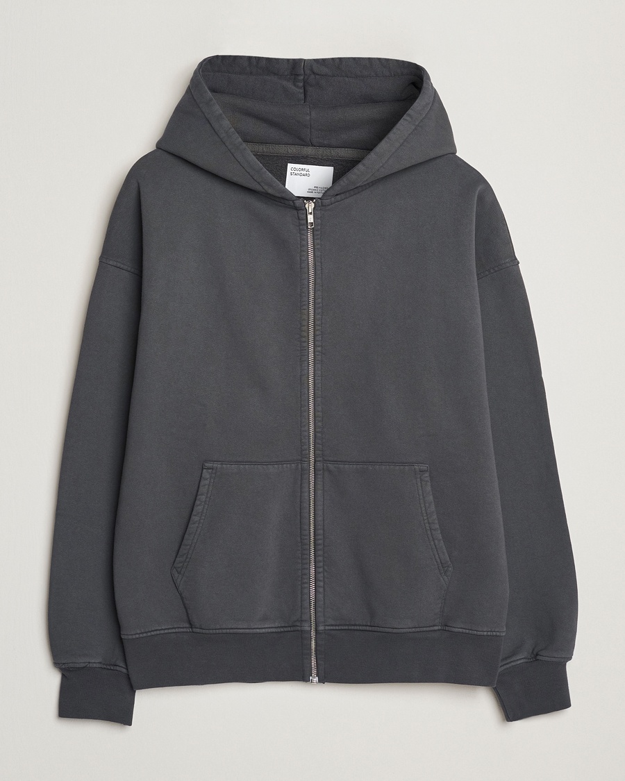 Heren | Hoodies | Colorful Standard | Organic Full Zip Hoodie Lava Grey