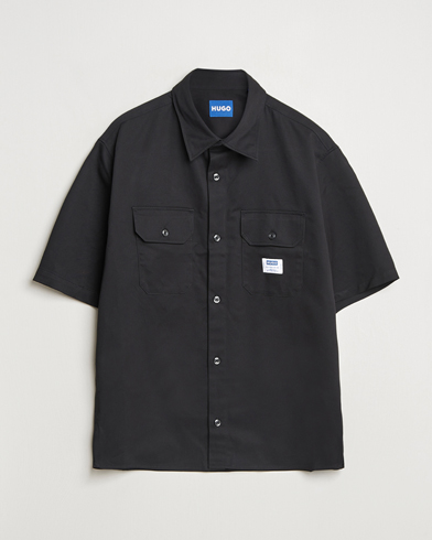 HUGO Ekyno Workwear Short Sleeve Shirt Black – Zwart