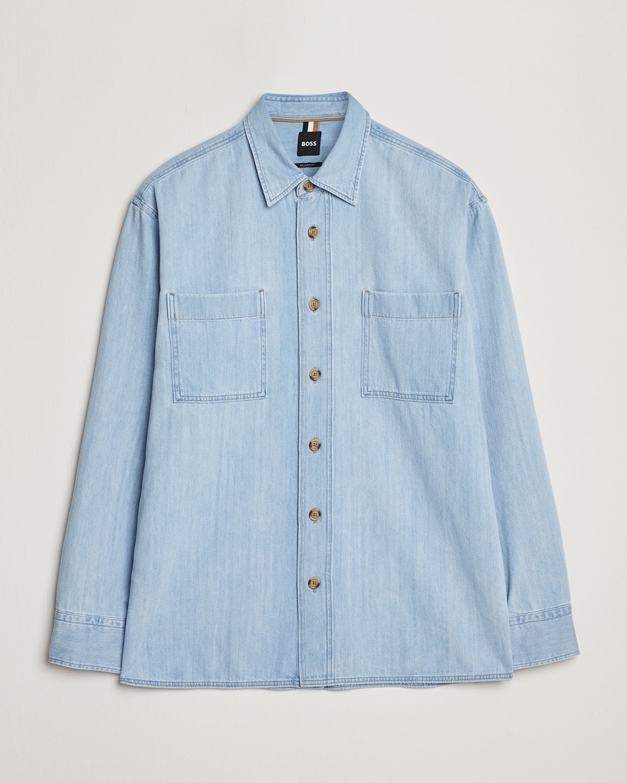 Heren | Overhemden | BOSS BLACK | Cory Denim Overshirt Light Blue