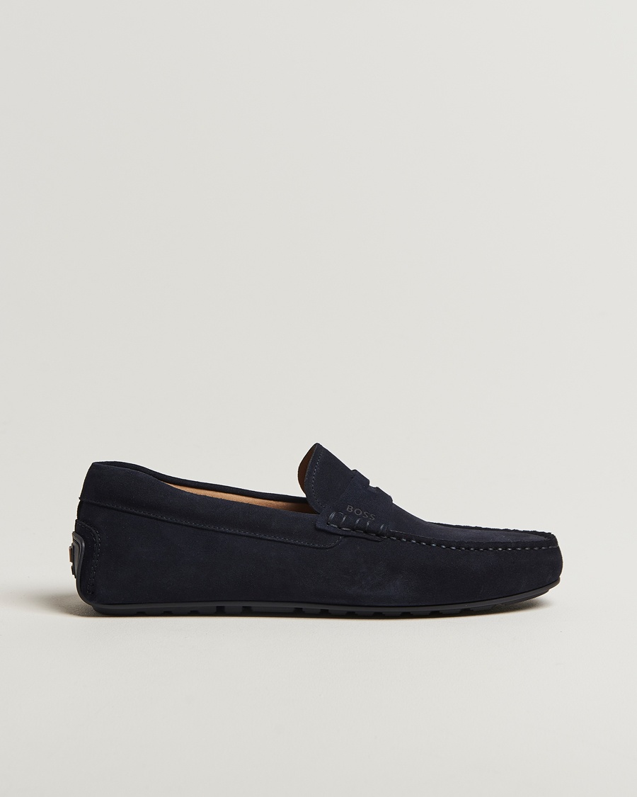 BOSS BLACK Noel Suede Moccasin Dark Blue – Bleu