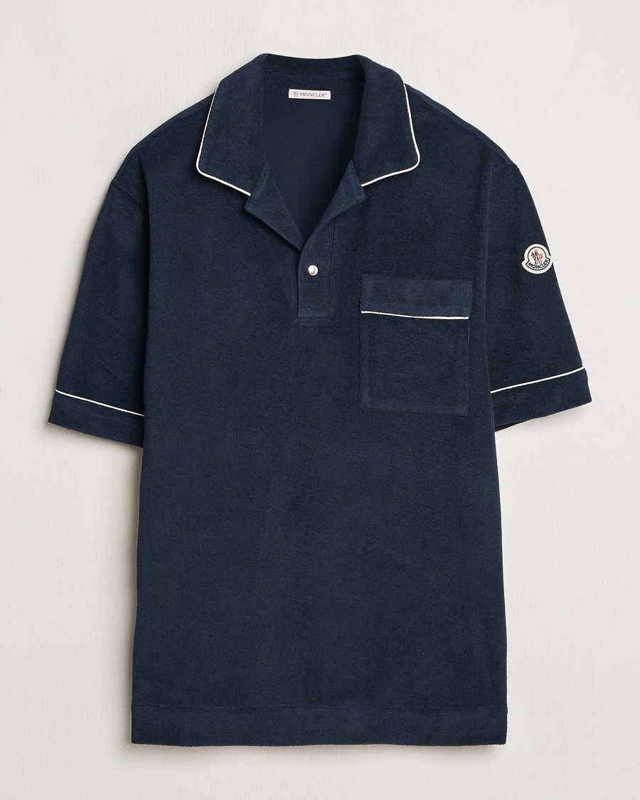 Homme | Chemises À Manches Courtes | Moncler | Camp Shirt Navy