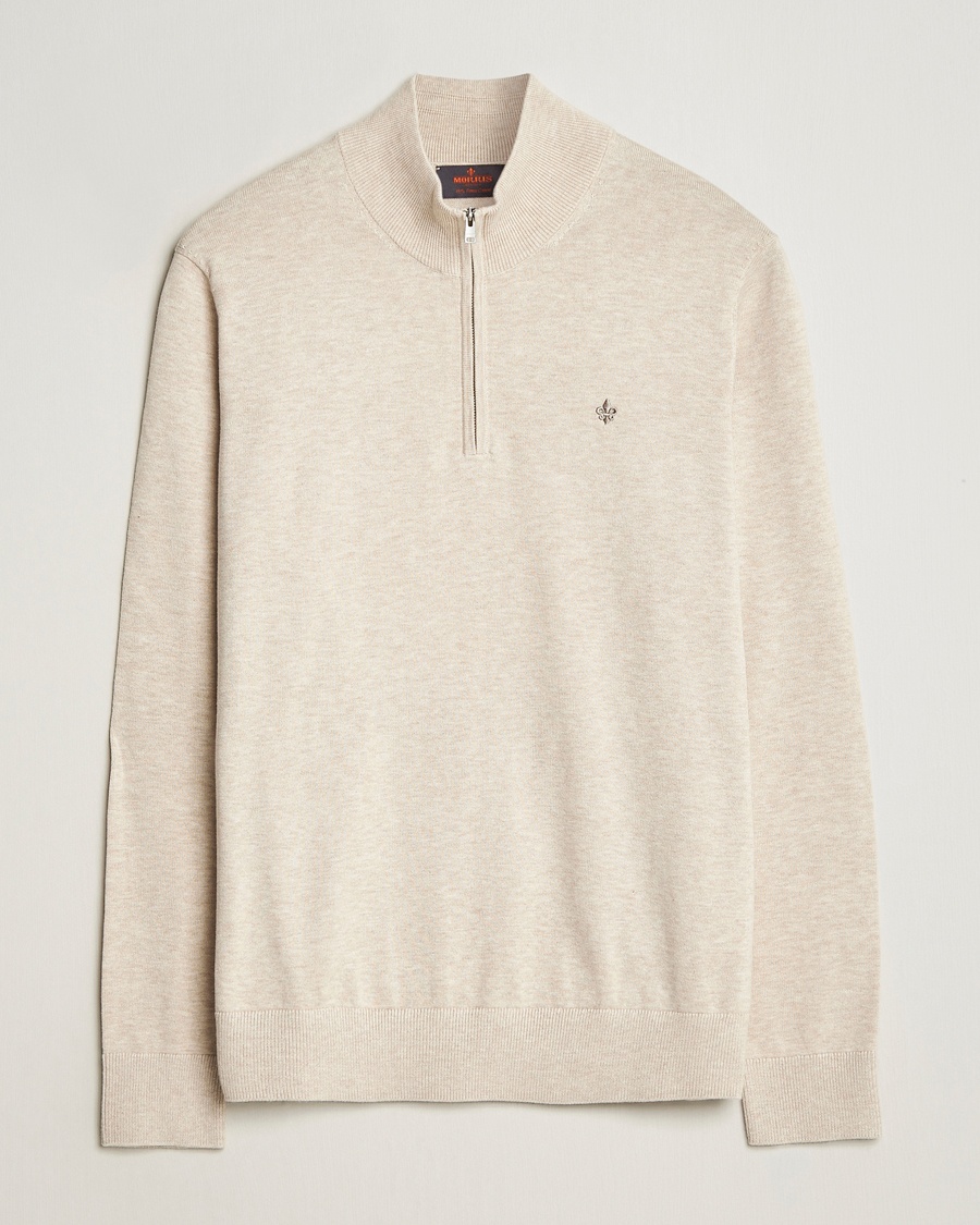 Heren | Truien | Morris | Riley Cotton Half Zip Khaki