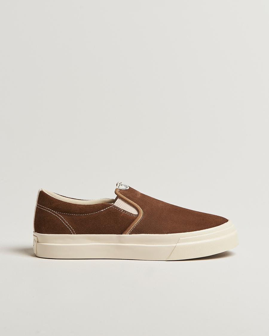 Heren | Stepney Workers Club | Stepney Workers Club | Lister Suede Slip-On Sneaker Brown