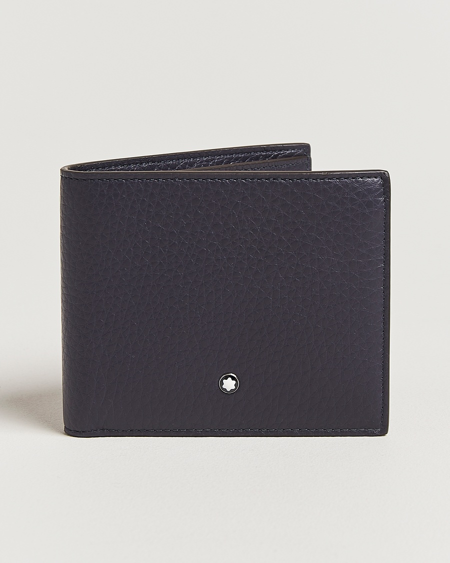 Montblanc Soft Grain Wallet 8cc Night Blue – Blauw