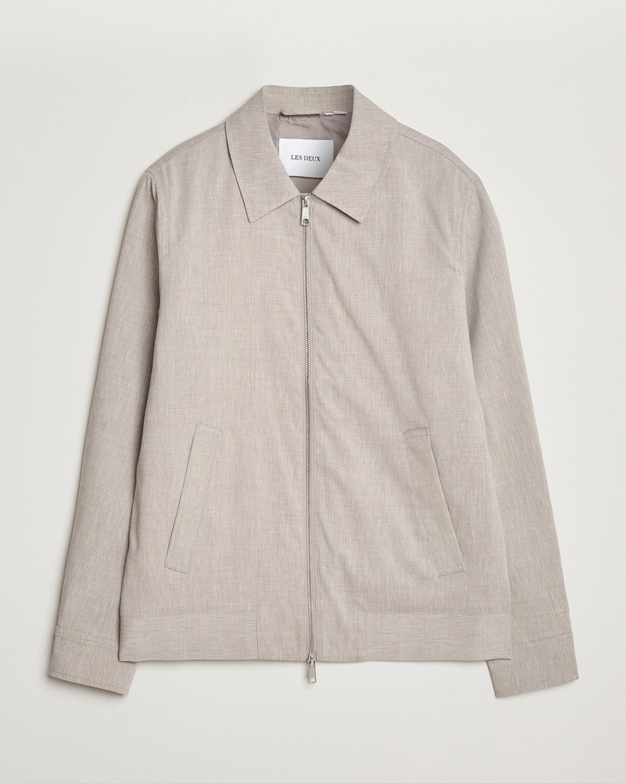 Heren | LES DEUX | LES DEUX | Como Slub Coach Bomber Jacket Light Sand