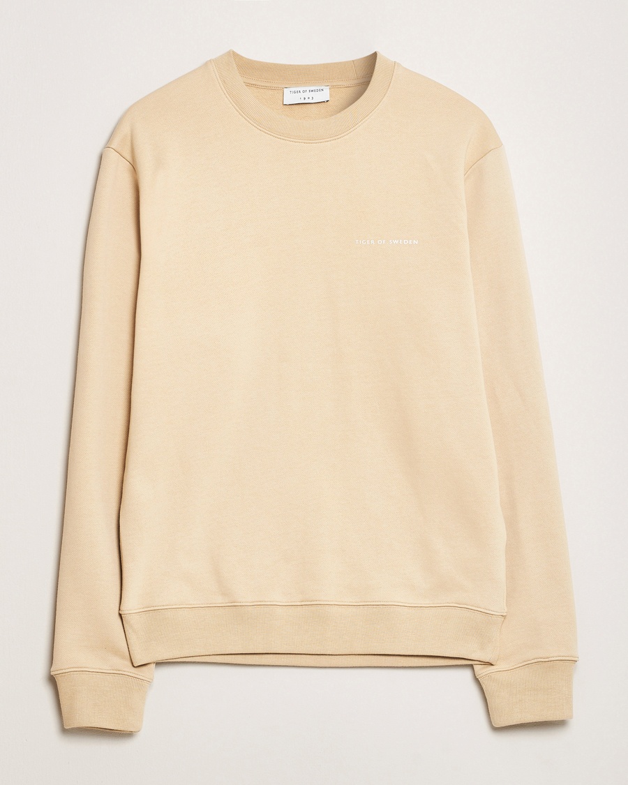 Heren | Tiger of Sweden | Tiger of Sweden | Emerson Crew Neck Sweatshirt Practical Beige