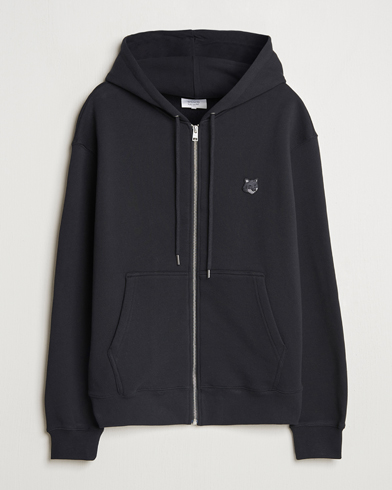 Heren | Truien | Maison Kitsuné | Tonal Fox Head Full Zip Hoodie Black