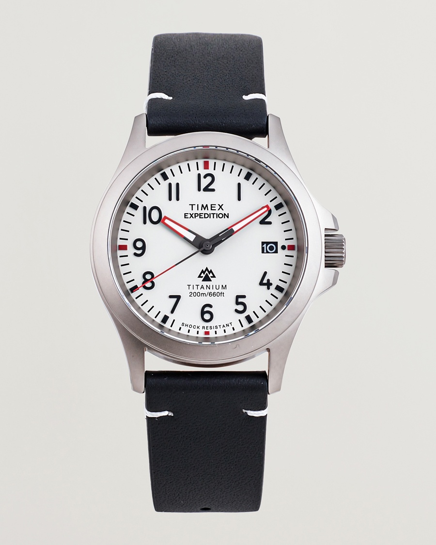 Timex Expedition Titanium 38mm Light Gray Dial – Blanc