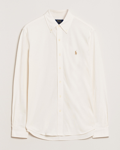 Polo Ralph Lauren Featherweight Mesh Shirt Pale Cream – Wit