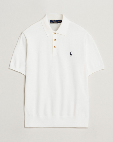Homme | | Polo Ralph Lauren | Knitted Short Sleeve Polo Deckwash White