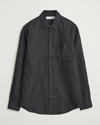 Homme | Nouveautés | Samsøe Samsøe | Liam Linen Shirt Black