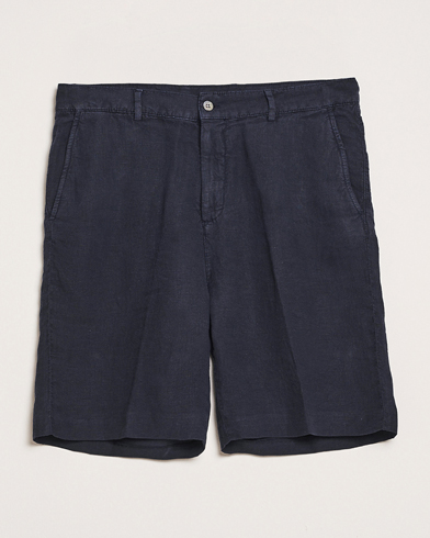 Oscar Jacobson James Casual Linen Shorts Navy – Blauw