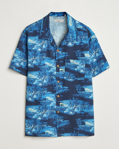 Homme | Casual | Nudie Jeans | Arvid Pearls Hawaii Shirt Blueberry