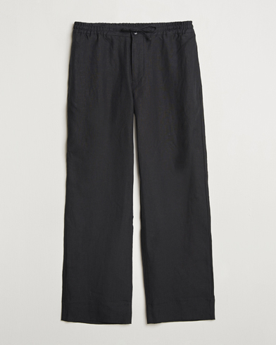 J.Lindeberg Noah Drape Linen Pants Black – Noir