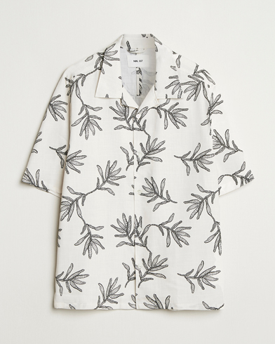 Homme | Nouveautés | NN07 | Ole Printed Cotton/Lyocell Resort Shirt Off White