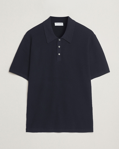 Homme | Business & Beyond - Formal | Tiger of Sweden | Reid Structured Knitted Polo Bruised Blue