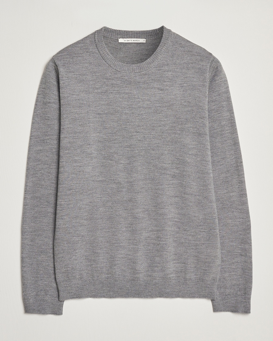 Homme | Business & Beyond - Casual | A Day's March | Álagon Merino Crew Grey