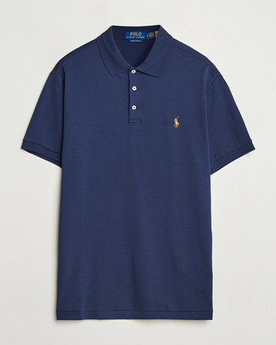 Polo Ralph Lauren Custom Slim Fit Cotton Polo Refined Navy – Blauw
