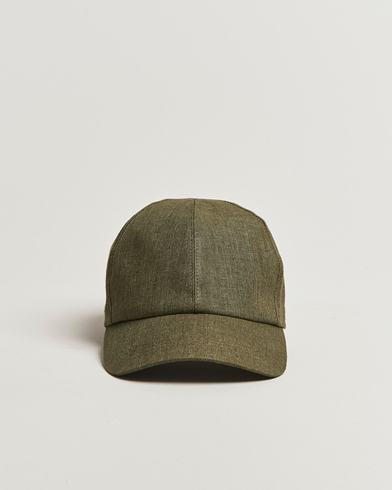 Wigéns Baseball Linen Cap Olive – Vert