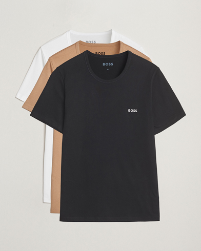 Homme | | BOSS BLACK | 3-Pack Crew Neck T-Shirt Beige/White/Black
