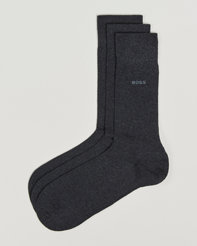 BOSS BLACK 3-Pack RS Uni Socks Charcoal – Gris