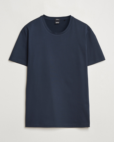 BOSS BLACK Tessler Mercerized Crew Neck T-Shirt Dark Blue – Bleu