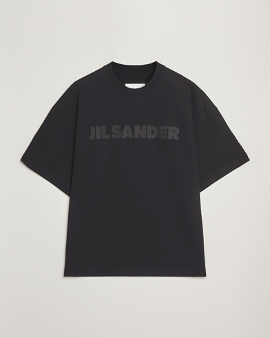 Jil Sander Round Collar Tonal Logo T-Shirt Black – Zwart